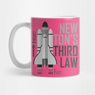 Newton III Law (rocket) - grey Mug